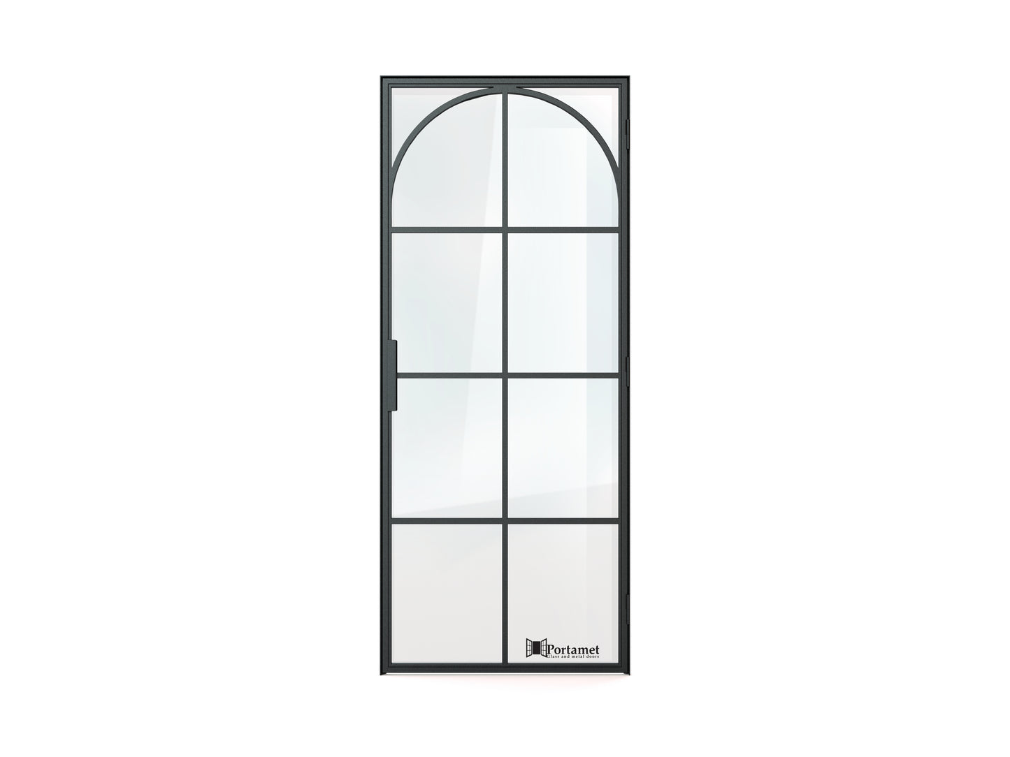 Arc Classic Single Glazed Steel Hinged Door with Frame