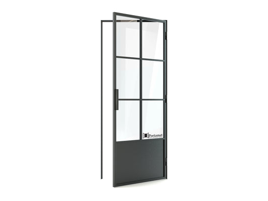 Barcelona Classic Single Glazed Steel Hinged Door with Frame