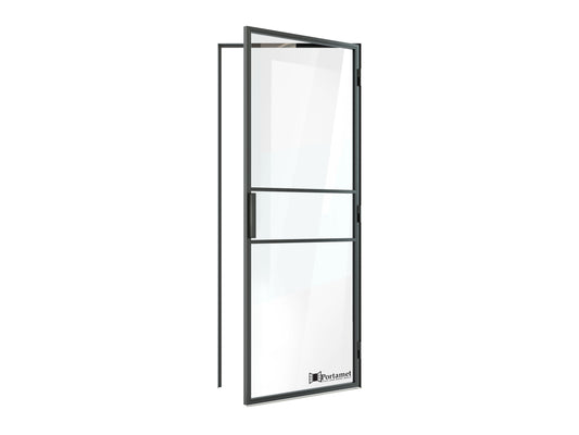 Italia Classic Single Glazed Steel Hinged Door with Frame